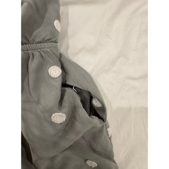 Bohme Wrap Midi Dress Women's Large Sage Green Pockets Boho Cottagecore Peasant - Picture 14 of 16